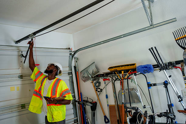 Professional Garage Door Panel Replacement technician working in Thorntown, IN